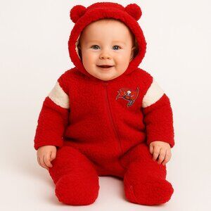 Baby Bunting Bodysuit – Size 0–3 Months – Red Sherpa